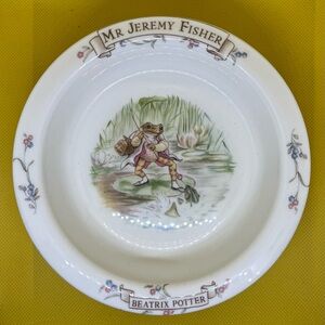 Royal Albert Beatrix Potter Mr. Jeremy Frog Fisher Cereal Bowl 1986